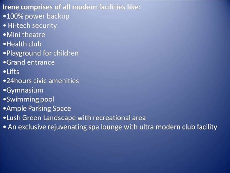 Paras Launches Paras Irene : Sec 70 A, Golf Course Extention , Gurgaon@9810252510