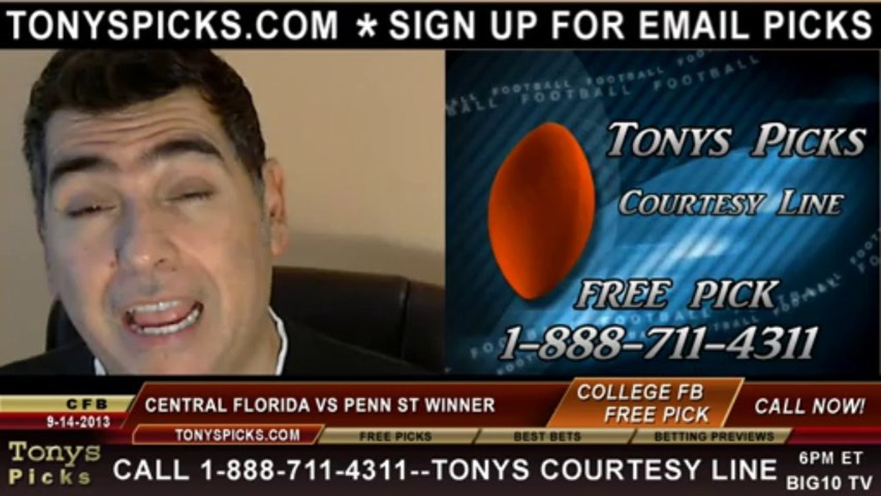 Penn St Nittany Lions vs. Central Florida Knights Pick Prediction NCAA College Football Odds Preview 9-14-2013