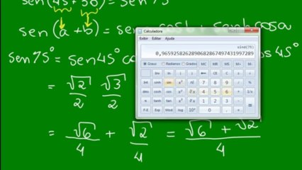22 Aprenda a calcular o seno da soma e da diferença de dois arcos com exemplo 🧮