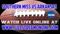 Watch Southern Miss Golden Eagles vs Arkansas Razorbacks Game Live Online Stream