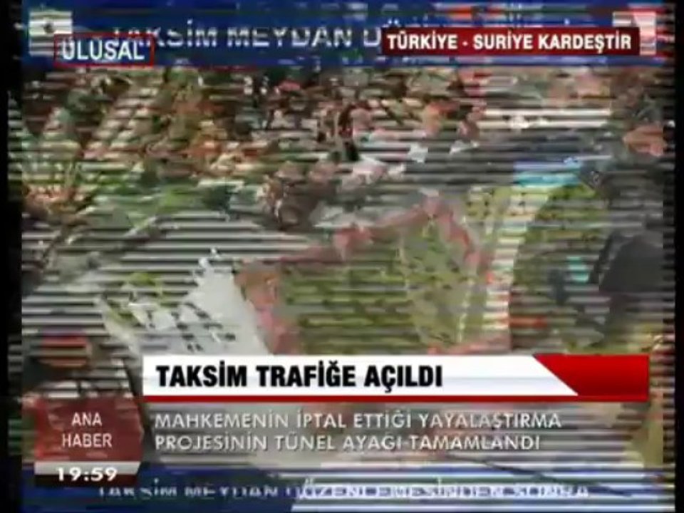 TAKSİM TRAFİĞE AÇILDI