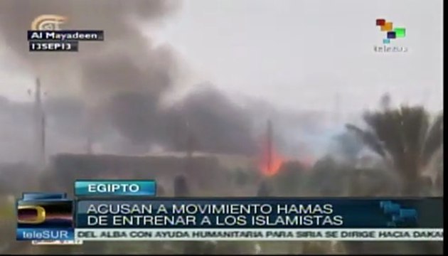 Televisora egipcia acusa a Hamas de entrenar a islamistas