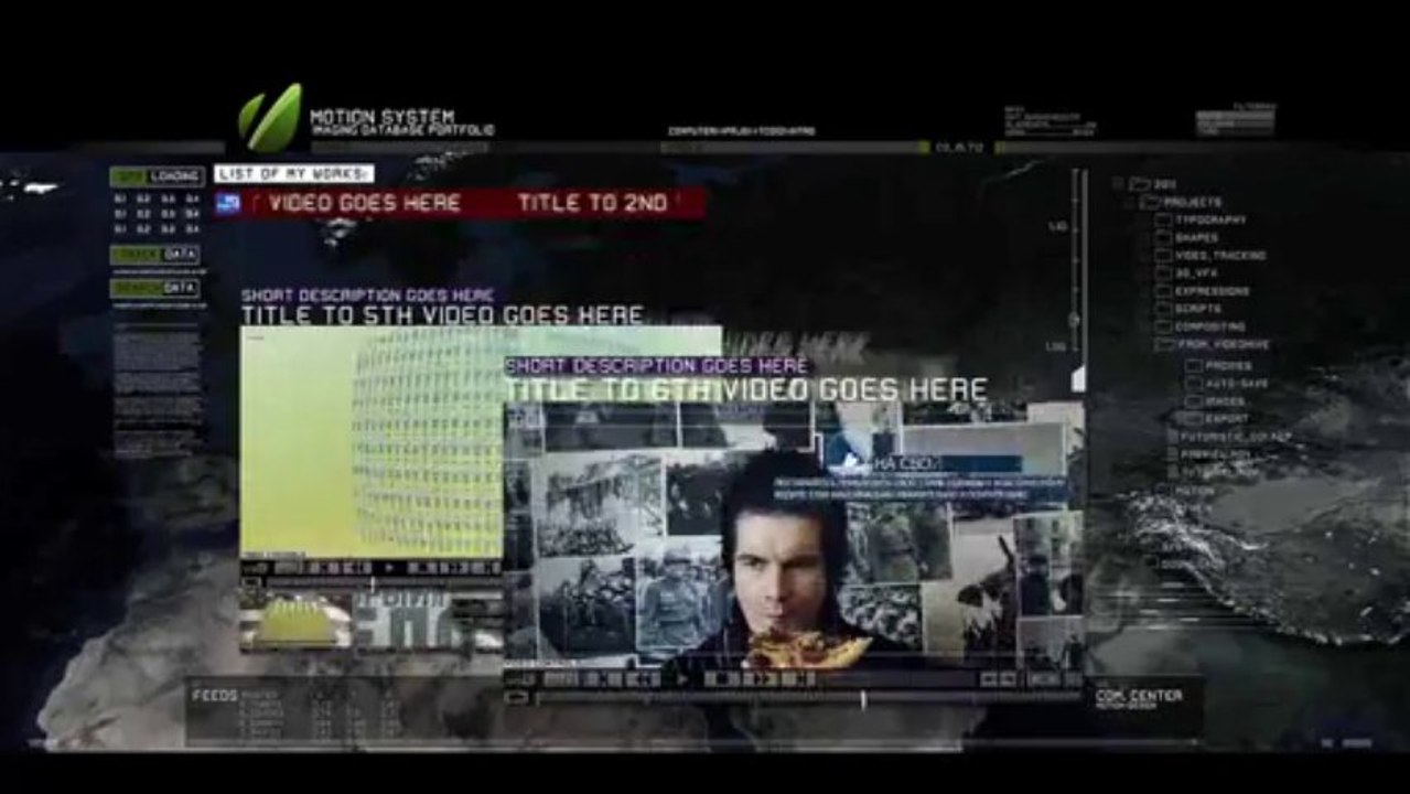 Futuristic GUI Portfolio - After Effects Template