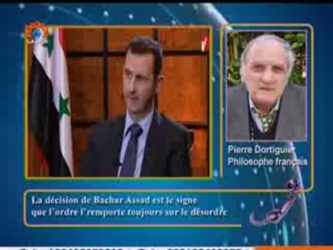 Sahar Report 13.09.2013 Pierre Dortiguier, sur la décision de Bachar el Assad