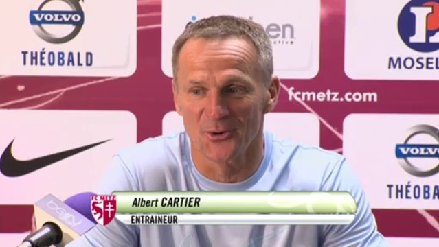 Conférence de presse FC Metz - Nîmes Olympique (2-2) : Albert CARTIER (FCM) - Victor ZVUNKA (NIMES) - 2013/2014