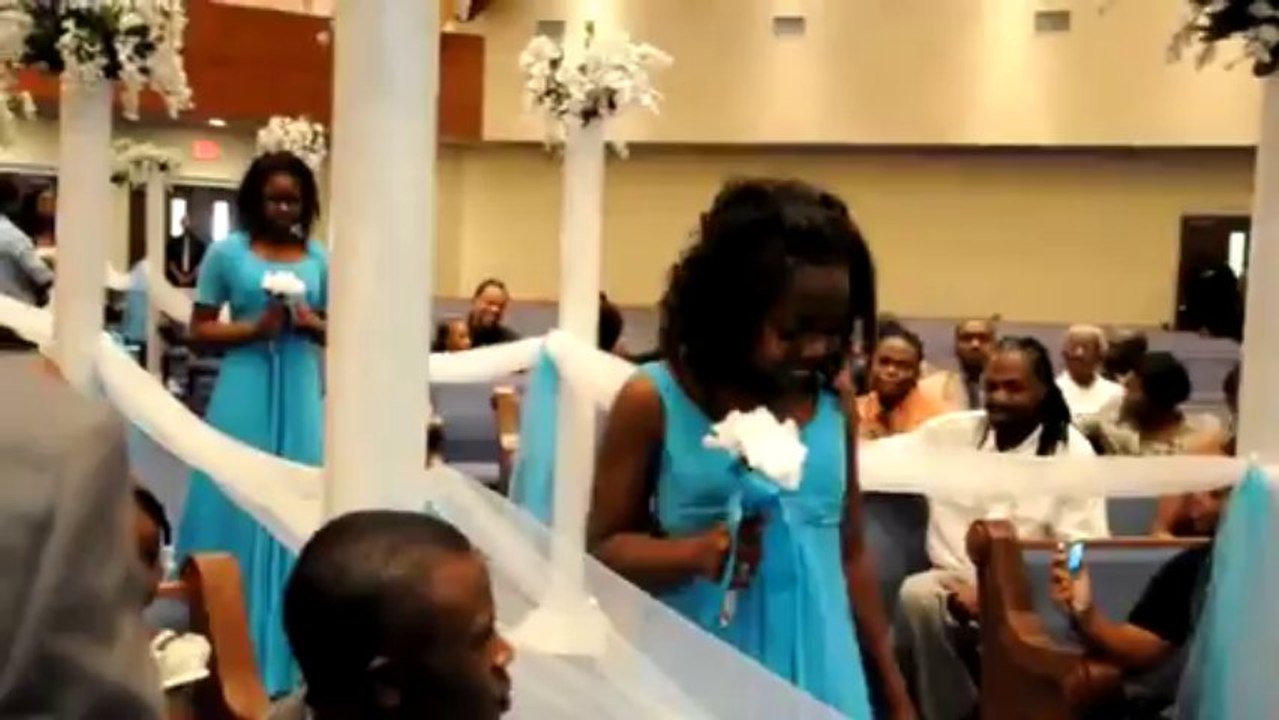 B and Zae's wedding ceremony entrance