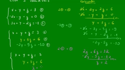 04 - Escalonamento de sistemas com 3 variáveis - Aula 1