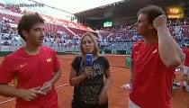 Rafa Nadal and Marc Lopez Post-Match Interview / Davis Cup 2013