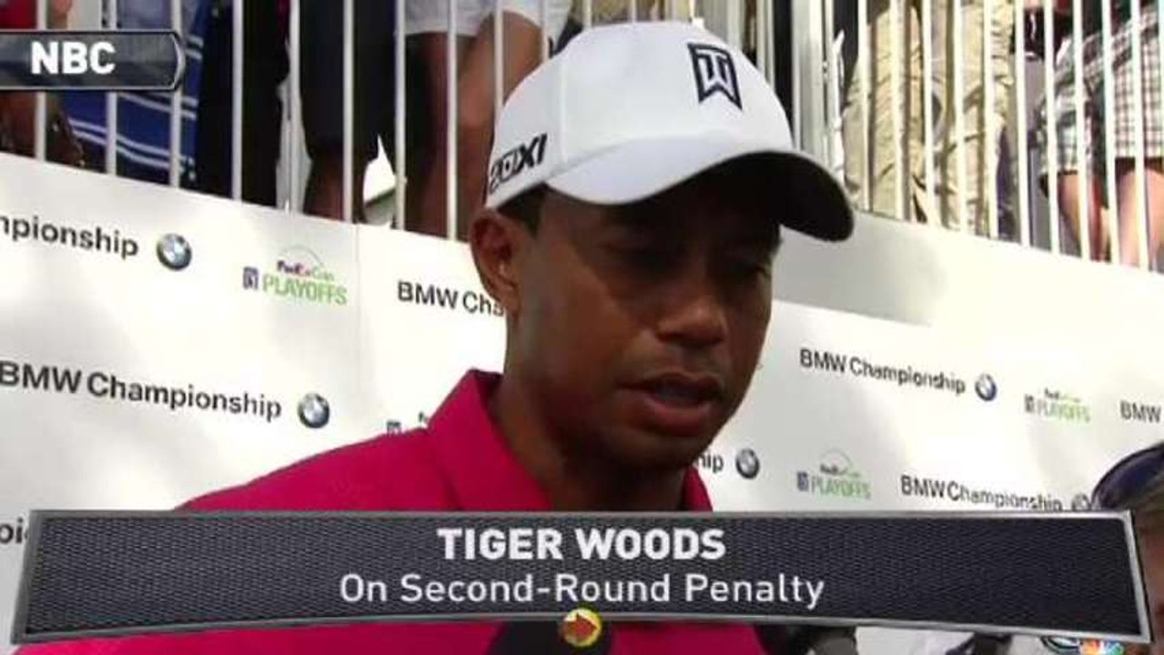 Tiger Woods Shoots 66, Talks Penalty