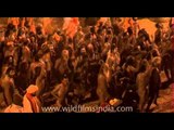 Naga Sadhus take part in religious procession - Kumbh Mela