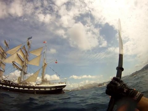 La grande parade maritime de Marseille et le Belem sous voiles, vidéo par Hervé