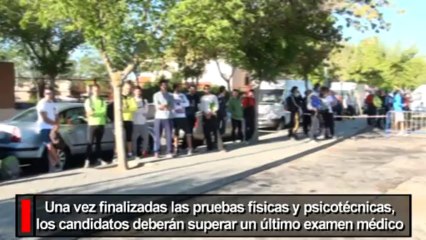 Los opositores a bombero de Leganés realizan sus últimas pruebas