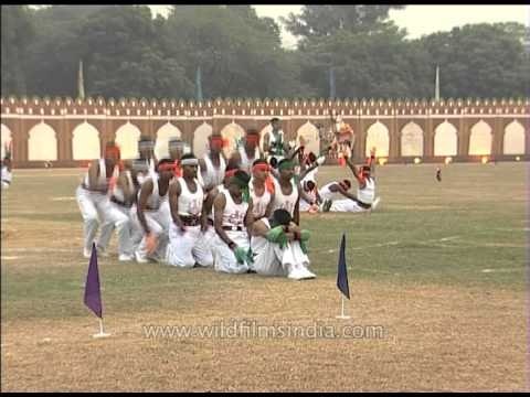 BSF band performing drill at the Tattoo festival