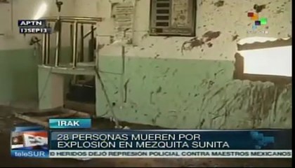 Deja bomba 28 muertos y 41 heridos en mezquita de Bagdad
