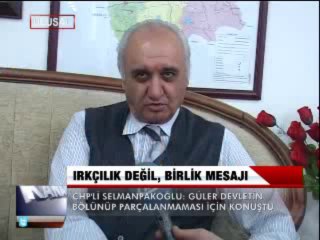 IRKÇILIK DEĞİL, BİRLİK MESAJI