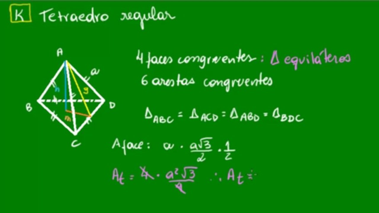05 - Tetraedro regular - Áreas