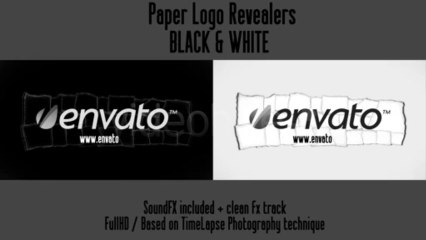 Paper Logo Revealers Black and White - After Effects Template