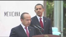 President Calderón Welcomes President Obama to Mexico