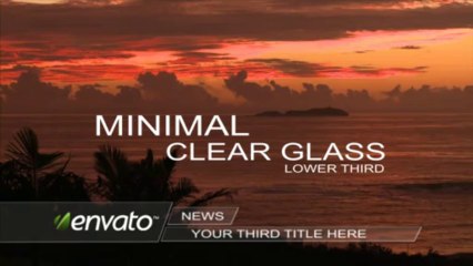 Minimal Clear Glass Lower Third - After Effects Template