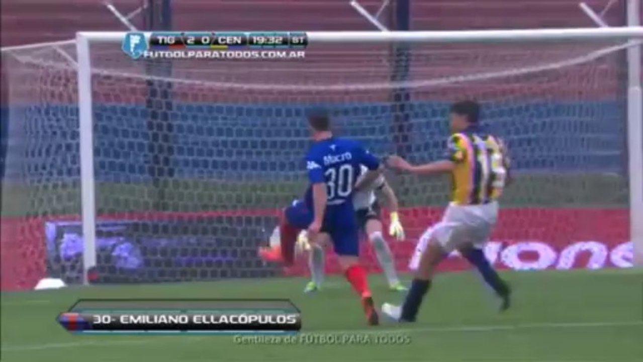Gol Ellacópulos. Tigre 2 Rosario Central 0. Torneo Inicial 2013. Fecha 7. Fútbol Para Todos.