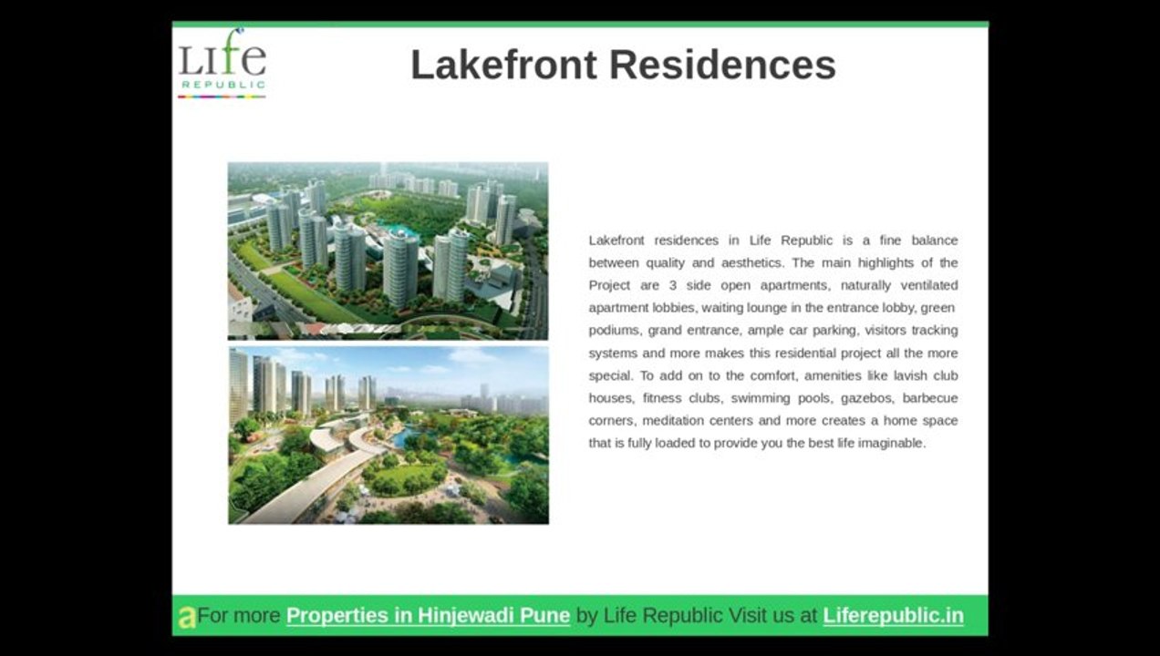 Properties in Hinjewadi Pune By Life Republic