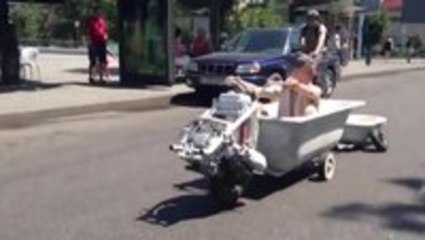 The most crazy motorcycle with trailer ever