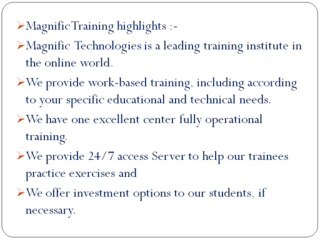 SAP IS RETAIL ONLINE TRAINING CANADA | MAGNIFIC TRAINING