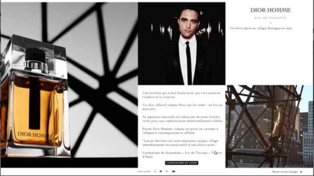 Habillage Masthead interactif - Dior Homme