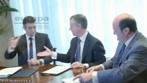 Urkullu, López y Ortuzar firman acuerdo fiscal PNV-PSE