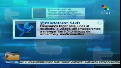 Avión de ayuda humanitaria del ALBA llegará en breve a Líbano