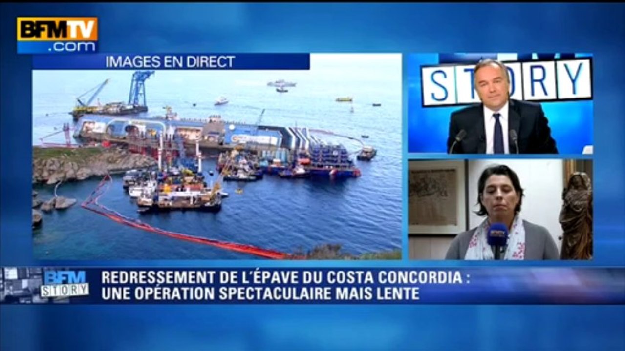BFM Story: L'opération spectaculaire mais lente du redressement de l'épave du Costa Concordia - 16/09