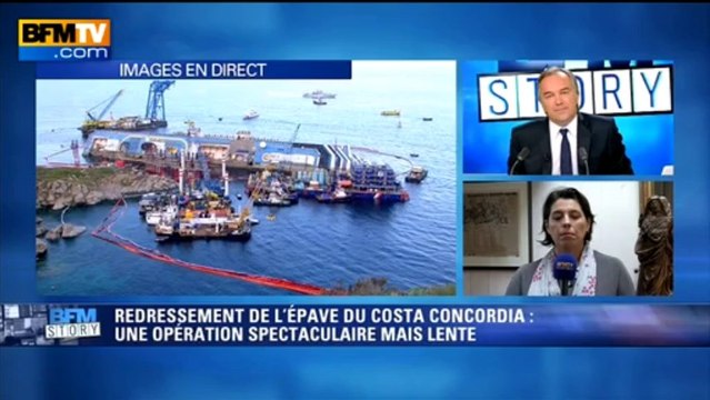 BFM Story: L'opération spectaculaire mais lente du redressement de l'épave du Costa Concordia - 16/09