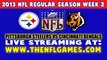 Watch Pittsburgh Steelers vs Cincinnati Bengals NFL Live Stream
