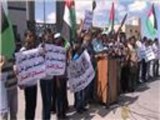 اعتصام لطلبة فلسطينيين عالقين أمام معبر رفح