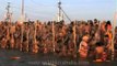 Hindu Naga Sadhu gather to take a holy dip in river Ganges - Ardh Kumbh, 2007