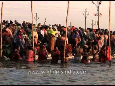 Devotees take holy dip at Ardh Kumbh