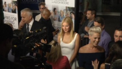 Paltrow and Robbins share red carpet at "Thanks for Sharing"