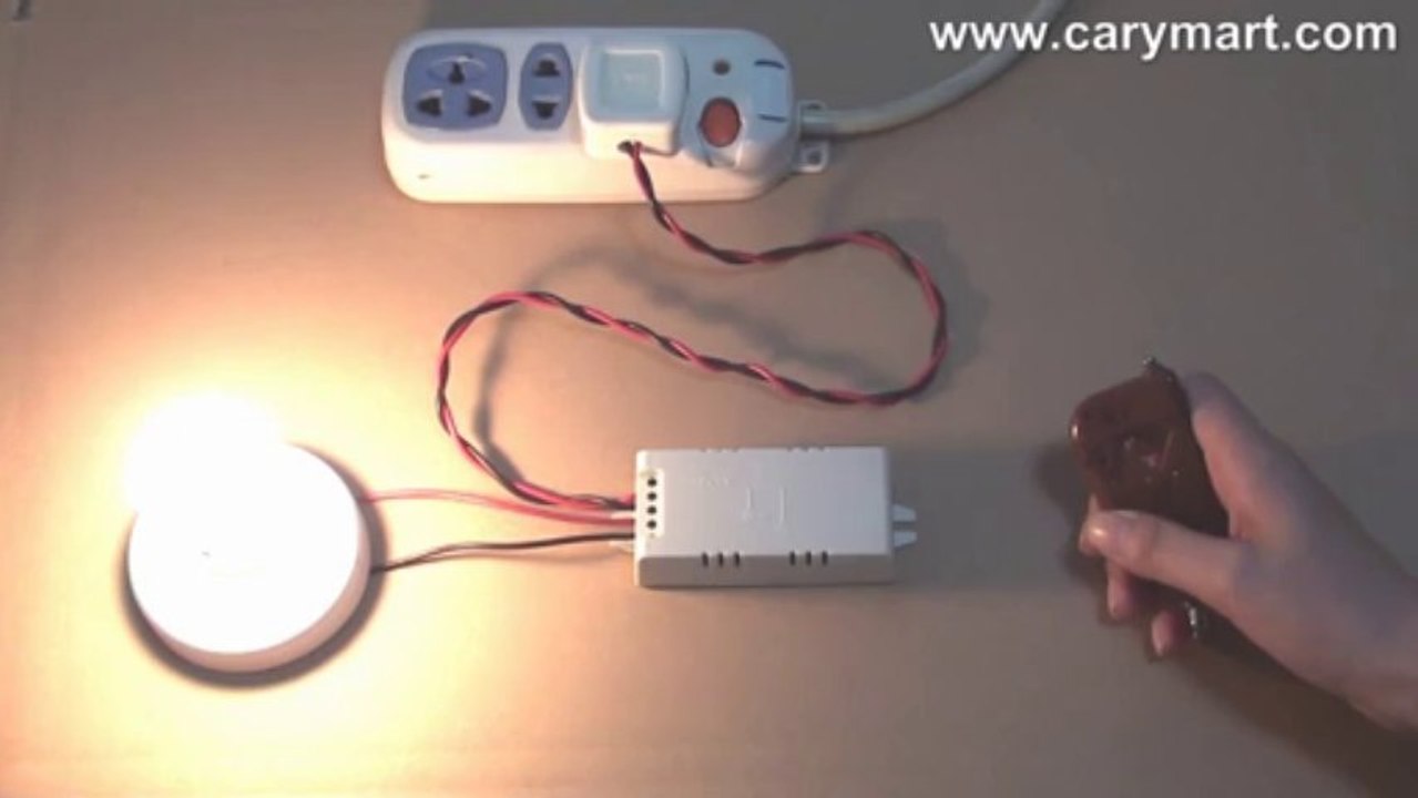 Latched Mode RF Remote Control Switches AC Lamp On and Off