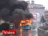 Okmeydanı'nda halk otobüsüne saldırı