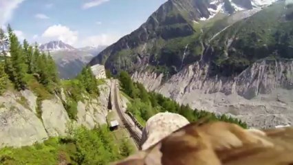 La Mer de Glace et le Montenvers vus par un Aigle