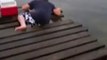 Breaking a plank from the dock... Bad Luck LOL