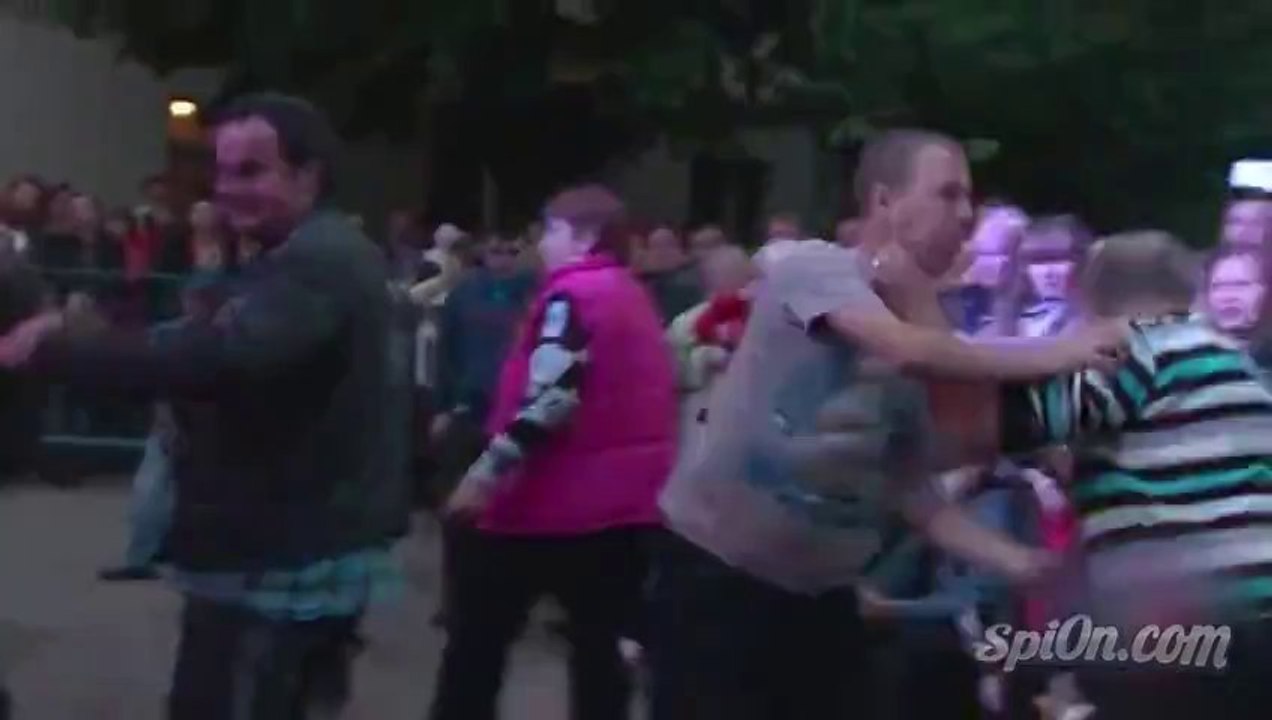 Big fight during a show. Drunk dudes are funny!