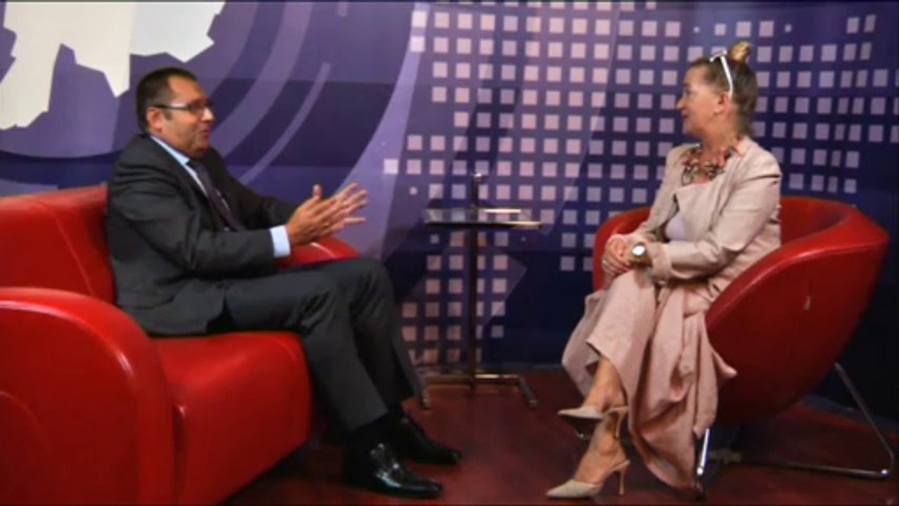 Wiceprezydent Włocławka Jacek Kuźniewicz w studiu Telewizji Kujawy