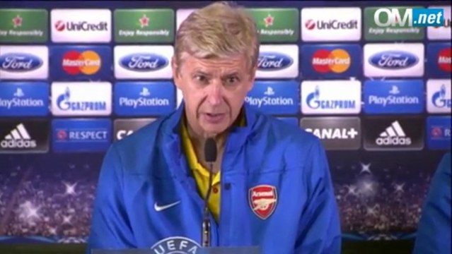 Arsène Wenger en conférence de presse avant OM-Arsenal