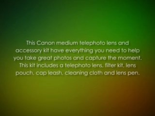 Canon EF 50mm F1.4 USM Medium Telephoto Lens + Accessory Kit