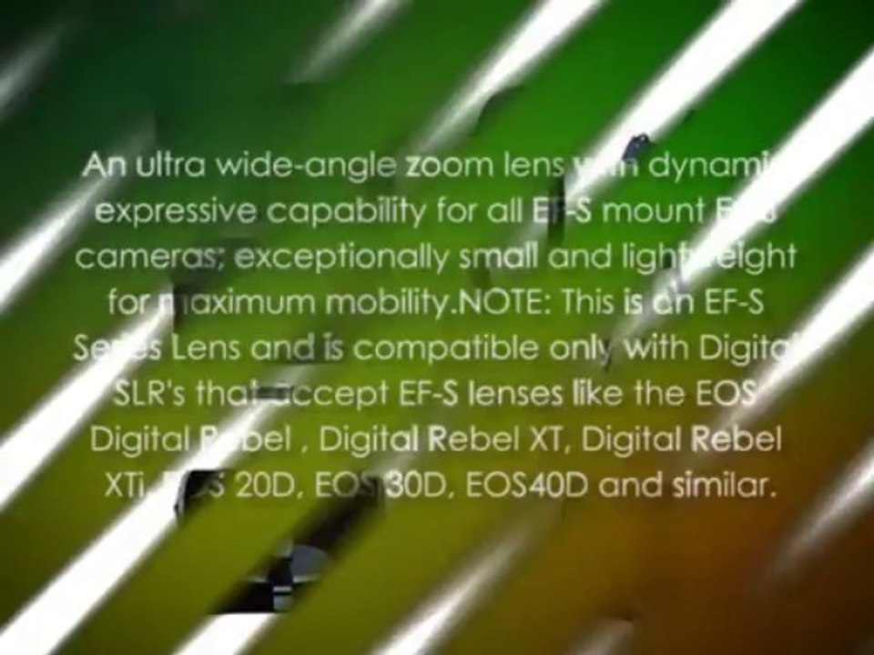 Canon EF-S 10-22mm f3.5-4.5 USM SLR Lens for EOS Digital SLRs w 77mm
