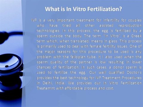 IVF Treatment Procedure India & In Vitro Fertilization Process & Cost India