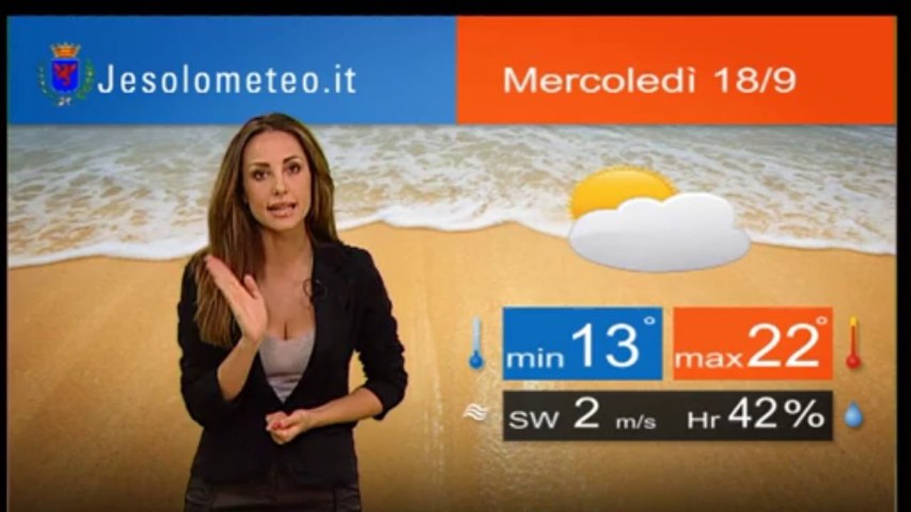 PREVISIONI DEL TEMPO JESOLO MERCOLEDI' 18 SETTEMBRE 2013