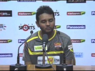 Sunrisers Hyderabad player Parthiv Patel post match conference