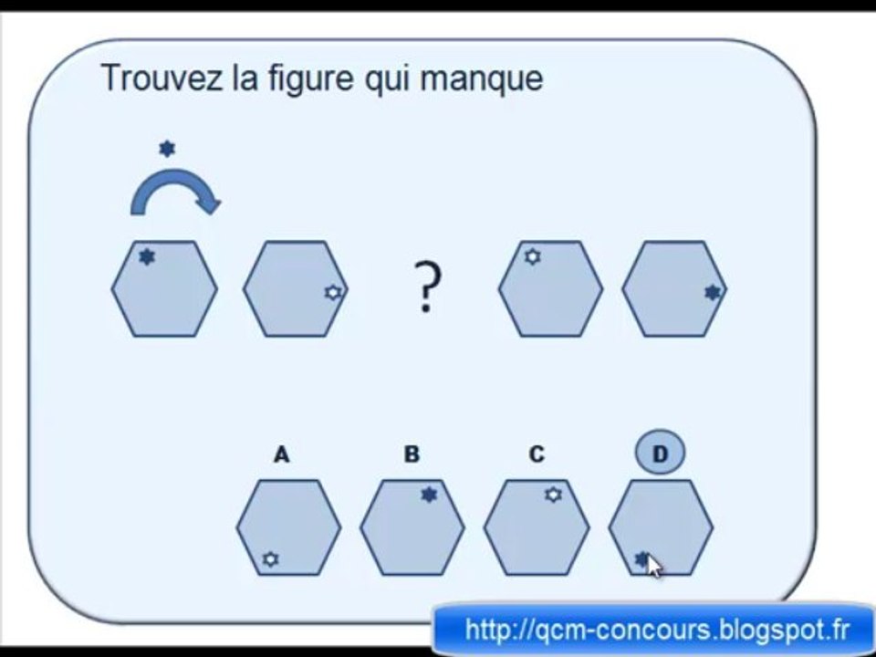 Explication Tests de logique Suite de figures.